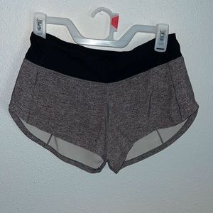 Grey lululemon speed up shorts